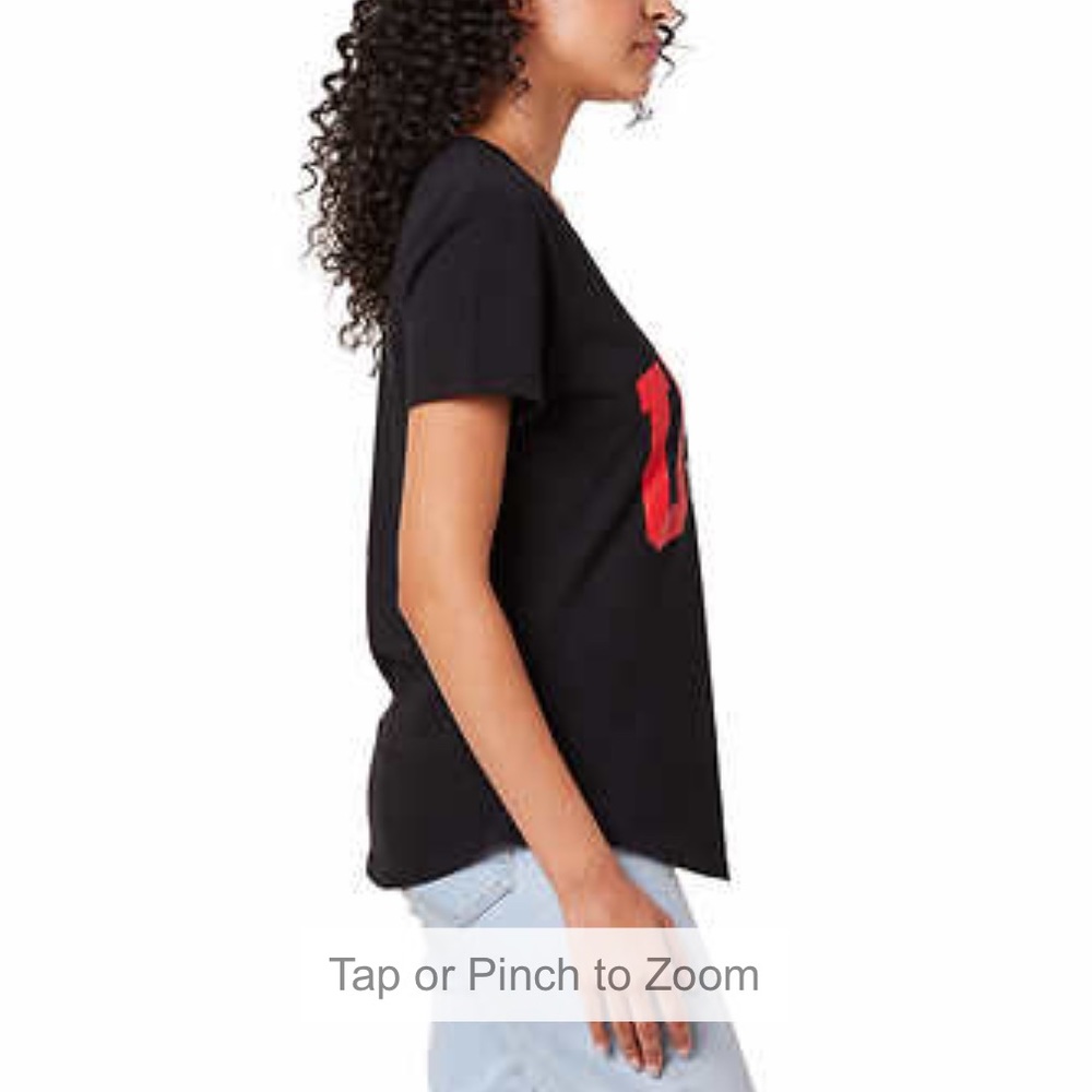 Brand new women USA black T shirt L NWT - Picture 6 of 6